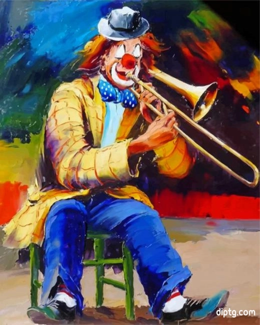 Musician Clown Painting By Numbers Kits.jpg