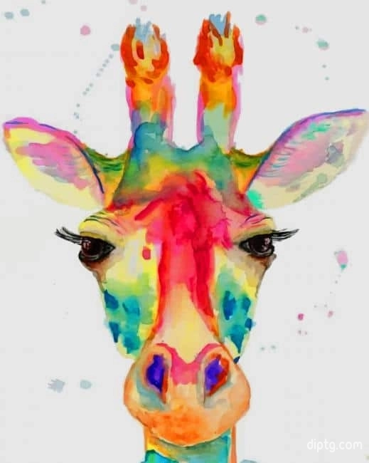 Watercolor Giraffe Painting By Numbers Kits.jpg