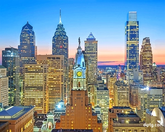 Philadelphia Skyline Painting By Numbers Kits.jpg