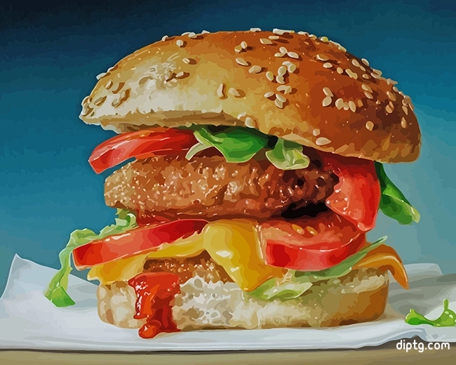 Hamburger Fast Food Painting By Numbers Kits.jpg