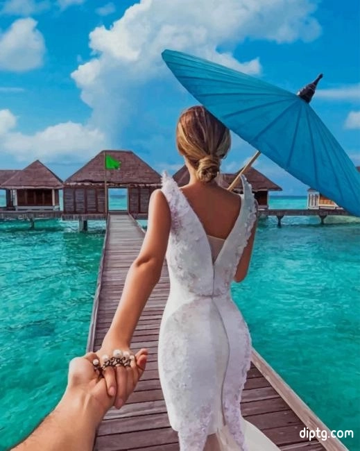 Let's Stay In Maldives Forever Painting By Numbers Kits.jpg