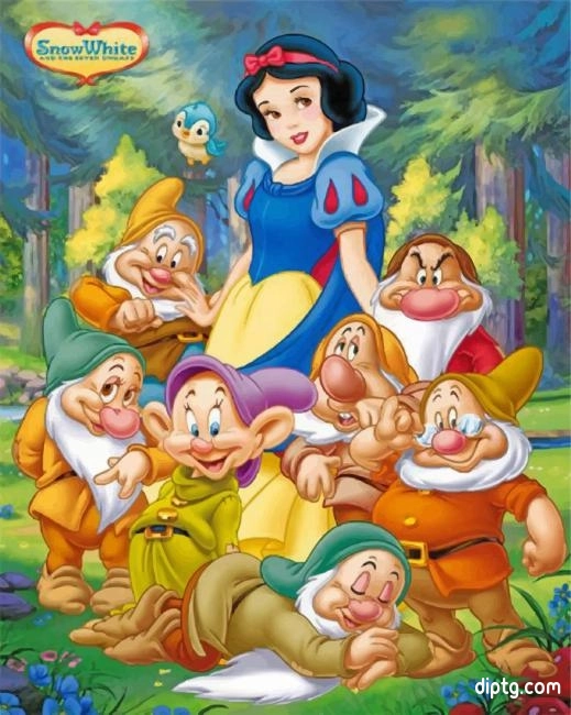 Snow White And Dwarfs Painting By Numbers Kits.jpg