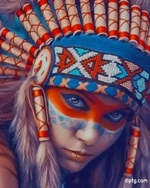 Native American Girl Painting By Numbers Kits.jpg