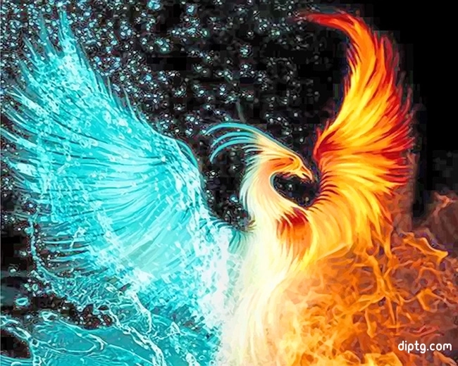 Fire And Water Phoenix Painting By Numbers Kits.jpg