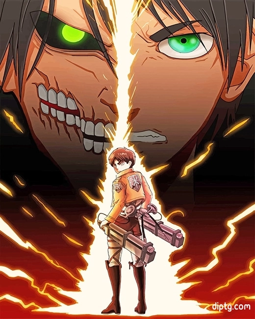 Eren Anime Attack On Titan Painting By Numbers Kits.jpg