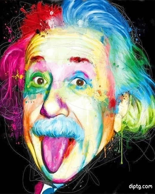 Albert Einstein Rainbow Painting By Numbers Kits.jpg