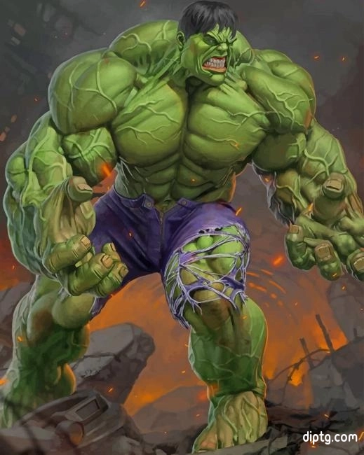 Super Hero Hulk Painting By Numbers Kits.jpg