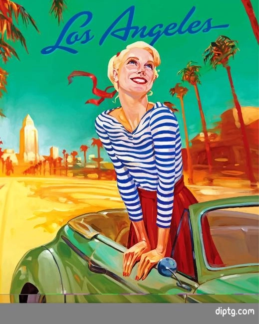 Los Angeles Travel Poster Painting By Numbers Kits.jpg