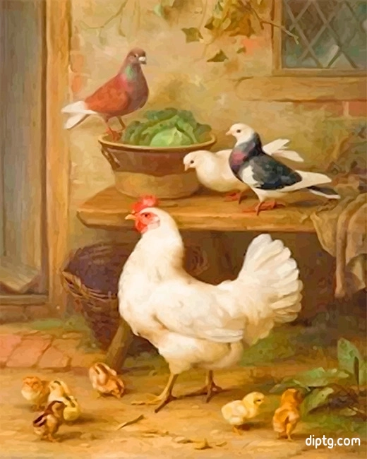 Pigeon And Chicken Painting By Numbers Kits.jpg