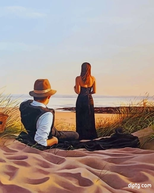 Couple On The Beach Painting By Numbers Kits.jpg