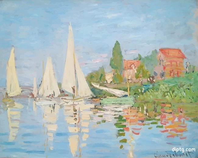 Claude Monet Regatta At Argenteuil Painting By Numbers Kits.jpg
