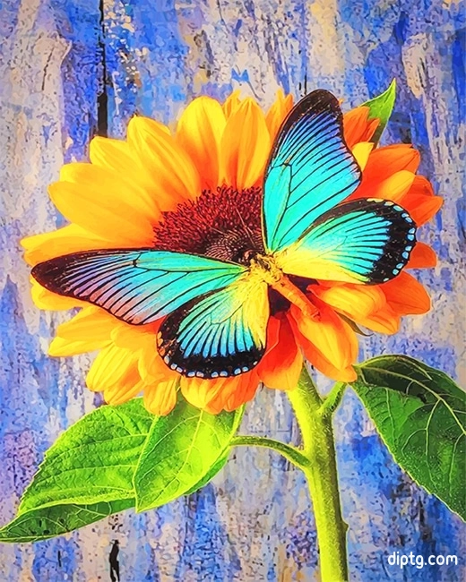 Butterfly On Sunflower Painting By Numbers Kits.jpg