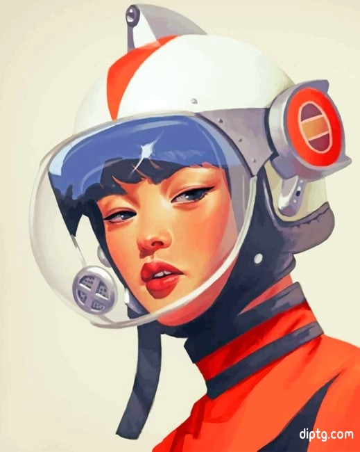 Korean Astronaut Girl Painting By Numbers Kits.jpg