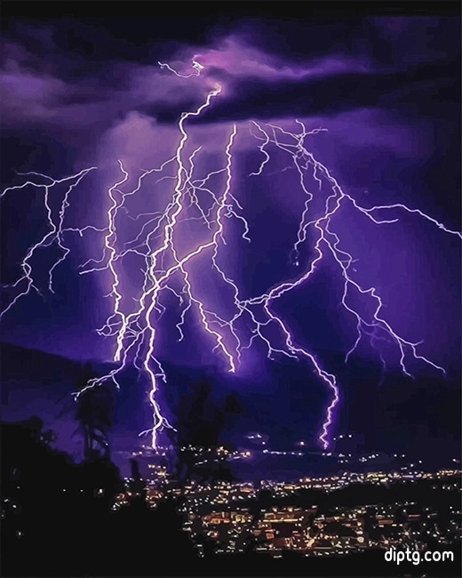 Lightning Purple Sky Painting By Numbers Kits.jpg