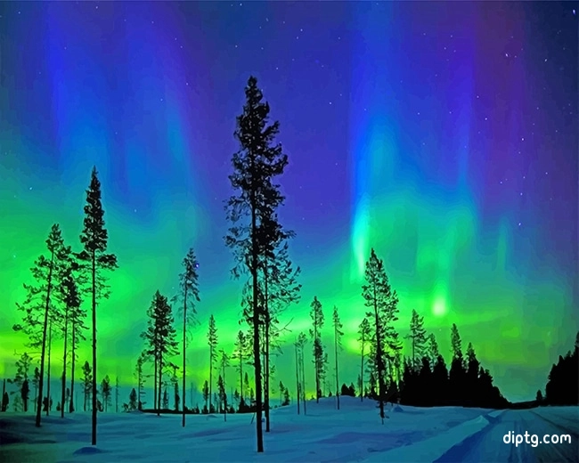 Arctic Aurora Landscape Painting By Numbers Kits.jpg