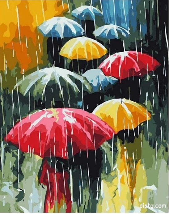 Umbrella Rain Painting By Numbers Kits.jpg