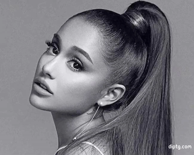 Ariana Grande Black And White Painting By Numbers Kits.jpg