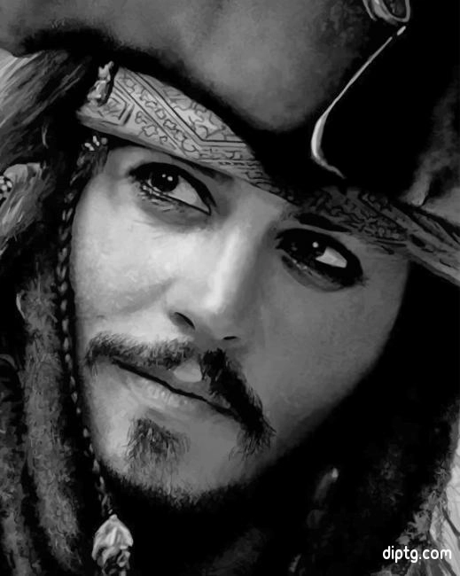 Jack Sparrow Pirates Of The Caribbean Painting By Numbers Kits.jpg