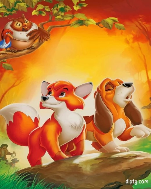 Fox And The Hound French Painting By Numbers Kits.jpg