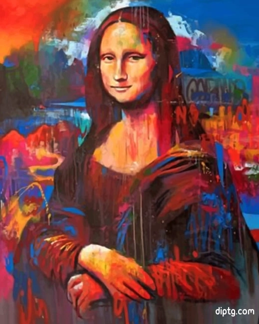 Vintage Colorful Mona Lisa Painting By Numbers Kits.jpg