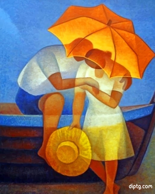 Couple Under An Umbrella Painting By Numbers Kits.jpg