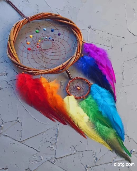 Rainbow Dream Catcher Painting By Numbers Kits.jpg