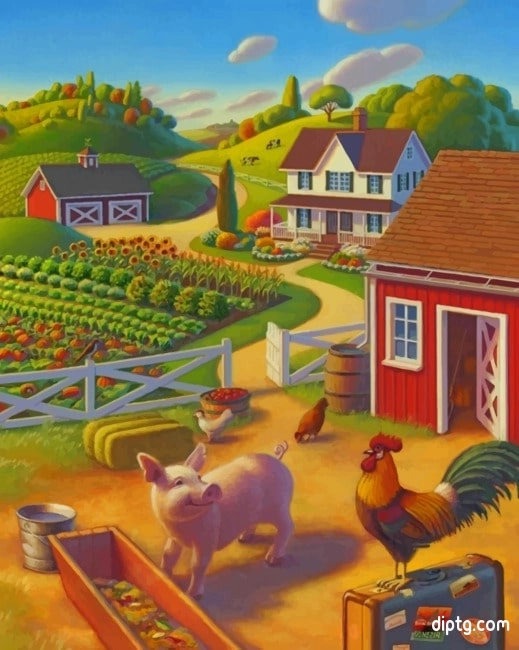 Beautiful Farm Painting By Numbers Kits.jpg