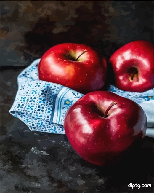 Red Apples Fruit Still Life Painting By Numbers Kits.jpg