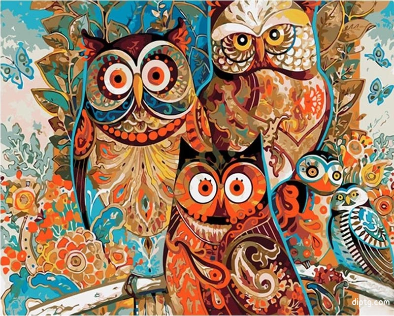 Vintage Owl Home Decoration Painting By Numbers Kits.jpg