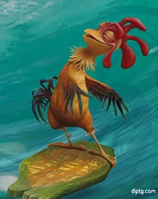 Chicken Surfing Painting By Numbers Kits.jpg