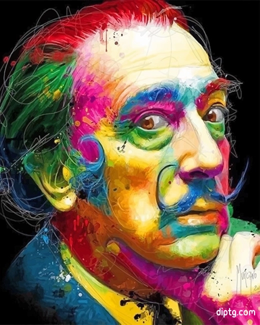 Colorful Salvador Dali Portrait Painting By Numbers Kits.jpg