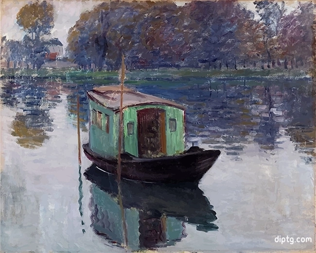 Claude Monet The Studio Boat Painting By Numbers Kits.jpg