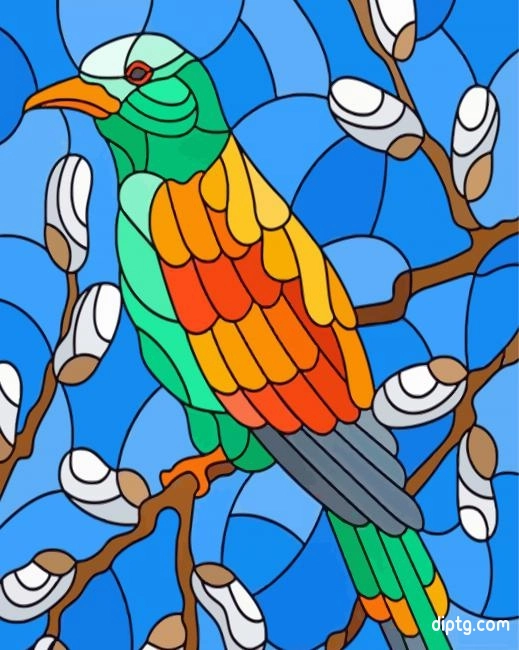 Stained Glass Bird Painting By Numbers Kits.jpg