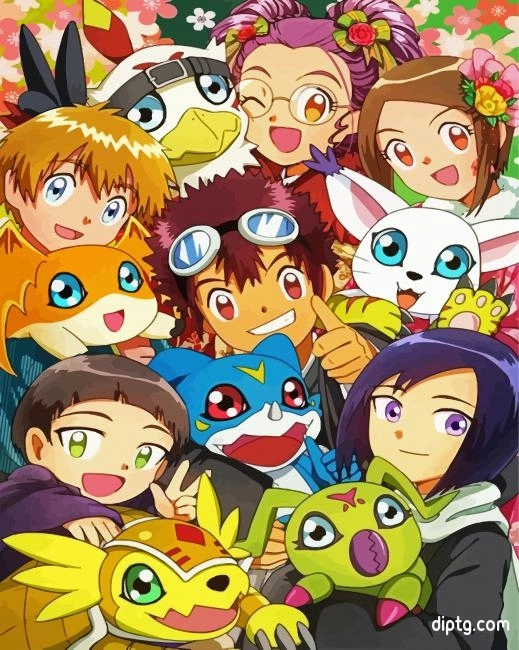 Digimon Characters Painting By Numbers Kits.jpg