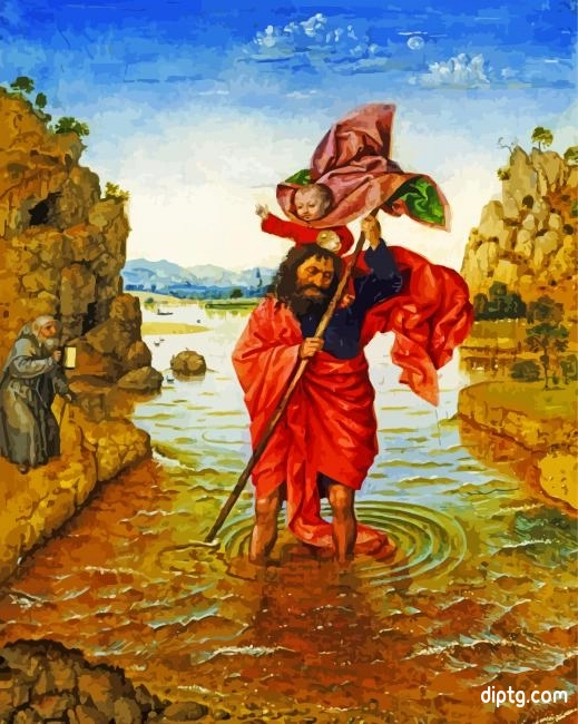 Saint Christopher By Jan Van Eyck Painting By Numbers Kits.jpg