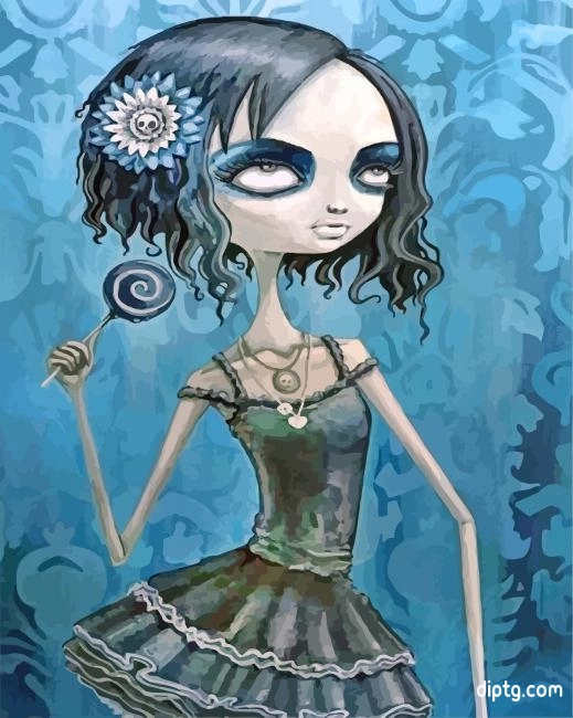 Goth Girl Painting By Numbers Kits.jpg