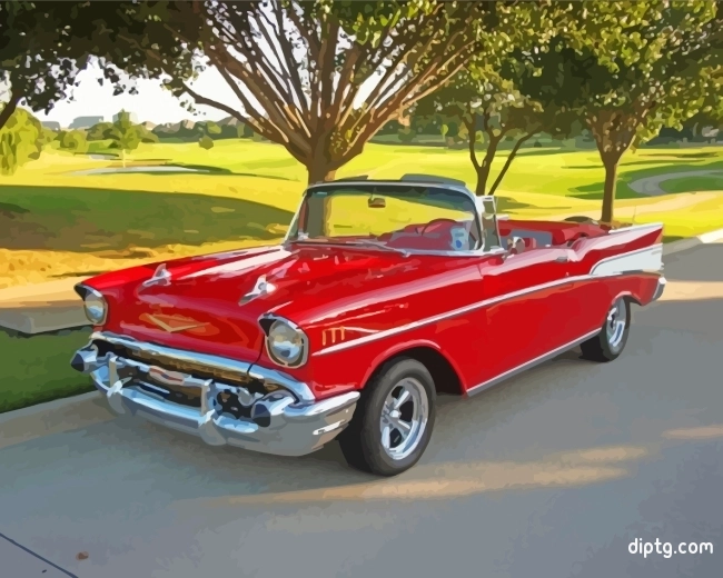 Red Classic Chevrolet Painting By Numbers Kits.jpg