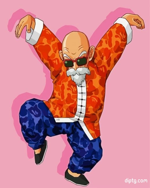 Cool Master Roshi Painting By Numbers Kits.jpg