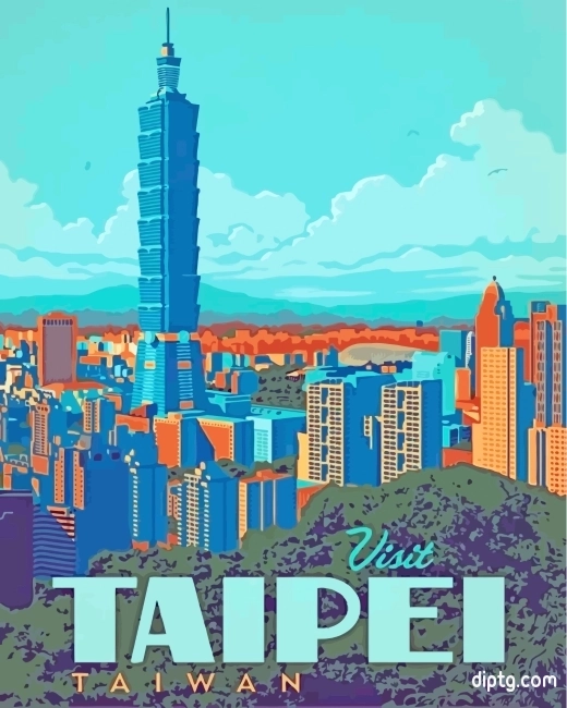Taipei Taiwan Poster Painting By Numbers Kits.jpg