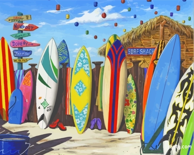 Surfboards Store Painting By Numbers Kits.jpg