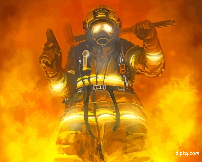 Fire Man Art Painting By Numbers Kits.jpg