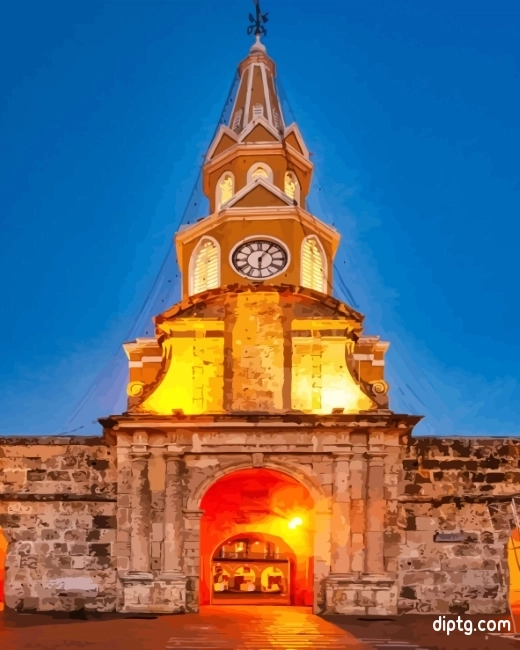 Clock Tower Monument Colombia Painting By Numbers Kits.jpg