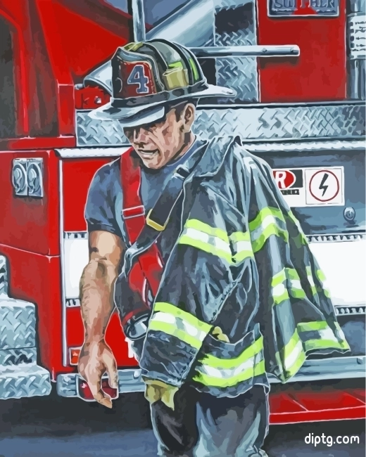 Firefighter Man Art Painting By Numbers Kits.jpg