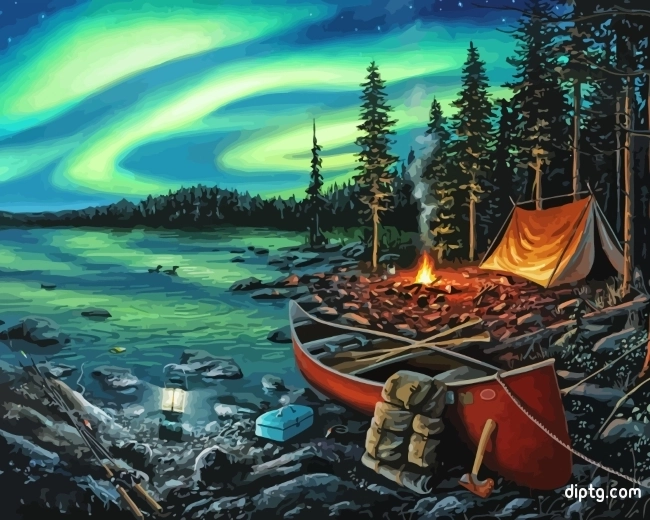 Northern Light Camping Painting By Numbers Kits.jpg
