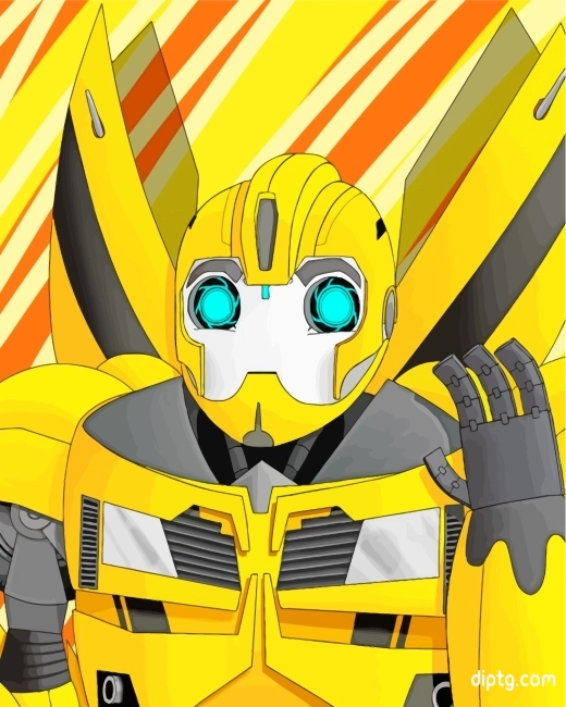 Bumblebee Transformer Illustration Painting By Numbers Kits.jpg