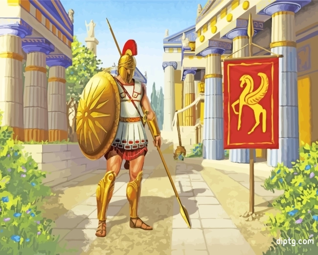 Illustration Greek Warrior Painting By Numbers Kits.jpg