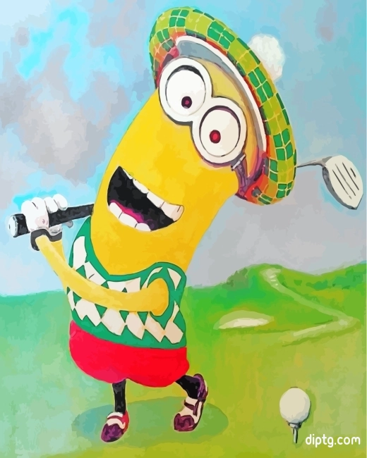 Minion Golfer Painting By Numbers Kits.jpg