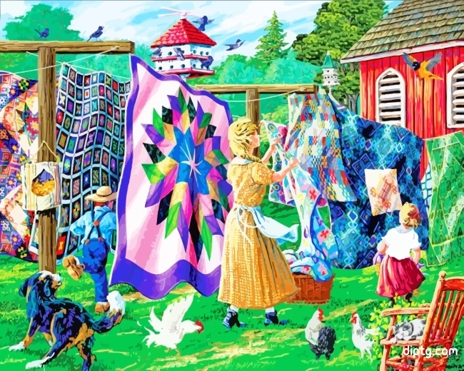 Hang Up The Laundry Painting By Numbers Kits.jpg