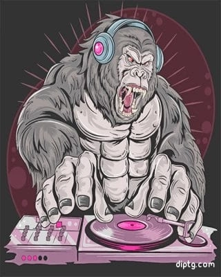 Gorilla Dj Music Party Painting By Numbers Kits.jpg