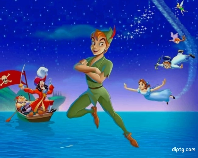 Peter Pan And Captain Hook Painting By Numbers Kits.jpg